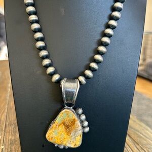 High Grade Royston Sterling Silver Navajo Pendant,Made By Latana Pinto